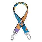 Retrowave Sunset Palm Tree Print Dog Seat Belt