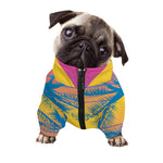 Retrowave Sunset Palm Tree Print Dog Zip Up Jacket