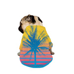 Retrowave Sunset Palm Tree Print Dog Zip Up Jacket