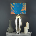 Retrowave Sunset Palm Tree Print Drum Lamp Shade