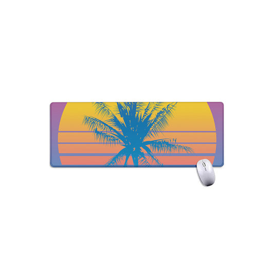 Retrowave Sunset Palm Tree Print Extended Mouse Pad
