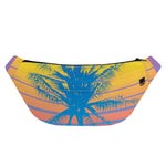 Retrowave Sunset Palm Tree Print Fanny Pack