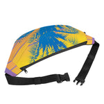 Retrowave Sunset Palm Tree Print Fanny Pack