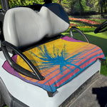 Retrowave Sunset Palm Tree Print Golf Cart Seat Cover