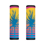 Retrowave Sunset Palm Tree Print Handle Covers