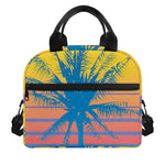 Retrowave Sunset Palm Tree Print Insulated Lunch Bag