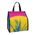 Retrowave Sunset Palm Tree Print Insulated Lunch Tote