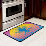 Retrowave Sunset Palm Tree Print Kitchen Mat