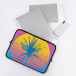 Retrowave Sunset Palm Tree Print Laptop Sleeve