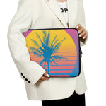 Retrowave Sunset Palm Tree Print Laptop Sleeve