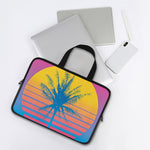 Retrowave Sunset Palm Tree Print Laptop Sleeve With Handle