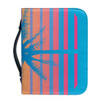 Retrowave Sunset Palm Tree Print Leather Bible Cover