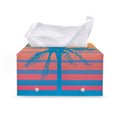 Retrowave Sunset Palm Tree Print Leather Tissue Box Cover
