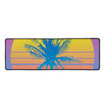 Retrowave Sunset Palm Tree Print Long Kitchen Mat