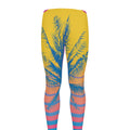 Retrowave Sunset Palm Tree Print Men's Leggings