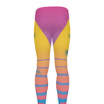Retrowave Sunset Palm Tree Print Men's leggings