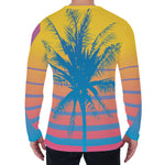Retrowave Sunset Palm Tree Print Men's Long Sleeve T-Shirt