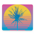 Retrowave Sunset Palm Tree Print Mouse Pad