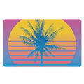 Retrowave Sunset Palm Tree Print Polyester Doormat