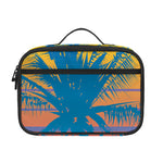 Retrowave Sunset Palm Tree Print Portable Lunch Bag