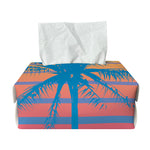 Retrowave Sunset Palm Tree Print Rectangle Tissue Box Cover