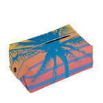 Retrowave Sunset Palm Tree Print Rectangle Tissue Box Cover