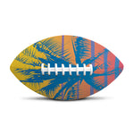 Retrowave Sunset Palm Tree Print Rugby Ball