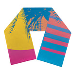 Retrowave Sunset Palm Tree Print Scarf