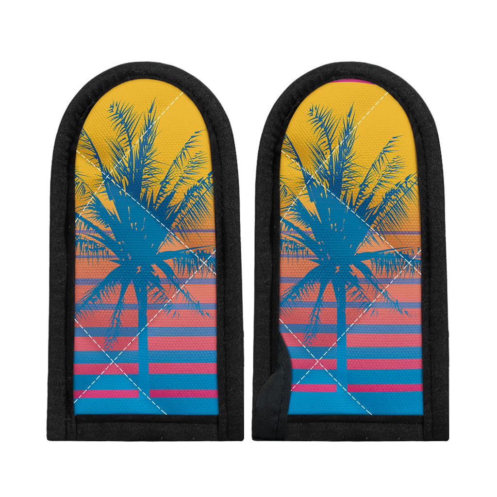 Retrowave Sunset Palm Tree Print Skillet Handle Cover
