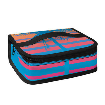 Retrowave Sunset Palm Tree Print Small Lunch Bag