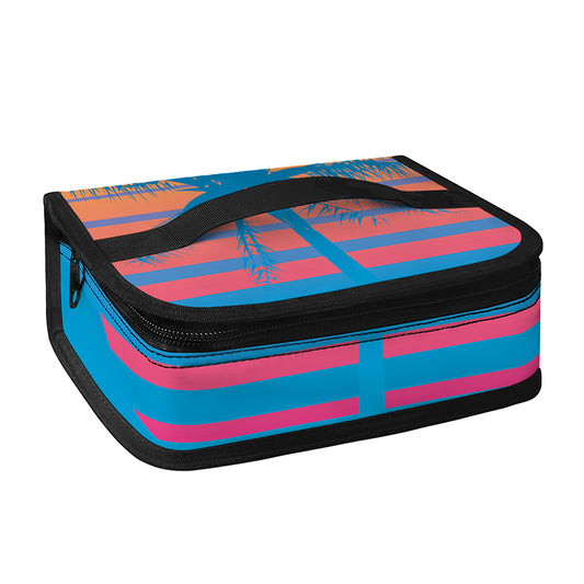 Retrowave Sunset Palm Tree Print Small Lunch Bag