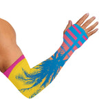 Retrowave Sunset Palm Tree Print Sun Protection Arm Sleeves