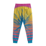 Retrowave Sunset Palm Tree Print Sweatpants