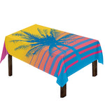 Retrowave Sunset Palm Tree Print Tablecloth