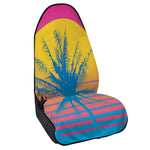 Retrowave Sunset Palm Tree Print Waterproof Car Seat Cover