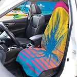Retrowave Sunset Palm Tree Print Waterproof Car Seat Cover