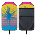 Retrowave Sunset Palm Tree Print Waterproof Car Seat Cover