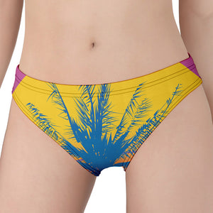 Retrowave Sunset Palm Tree Print Women's Panties