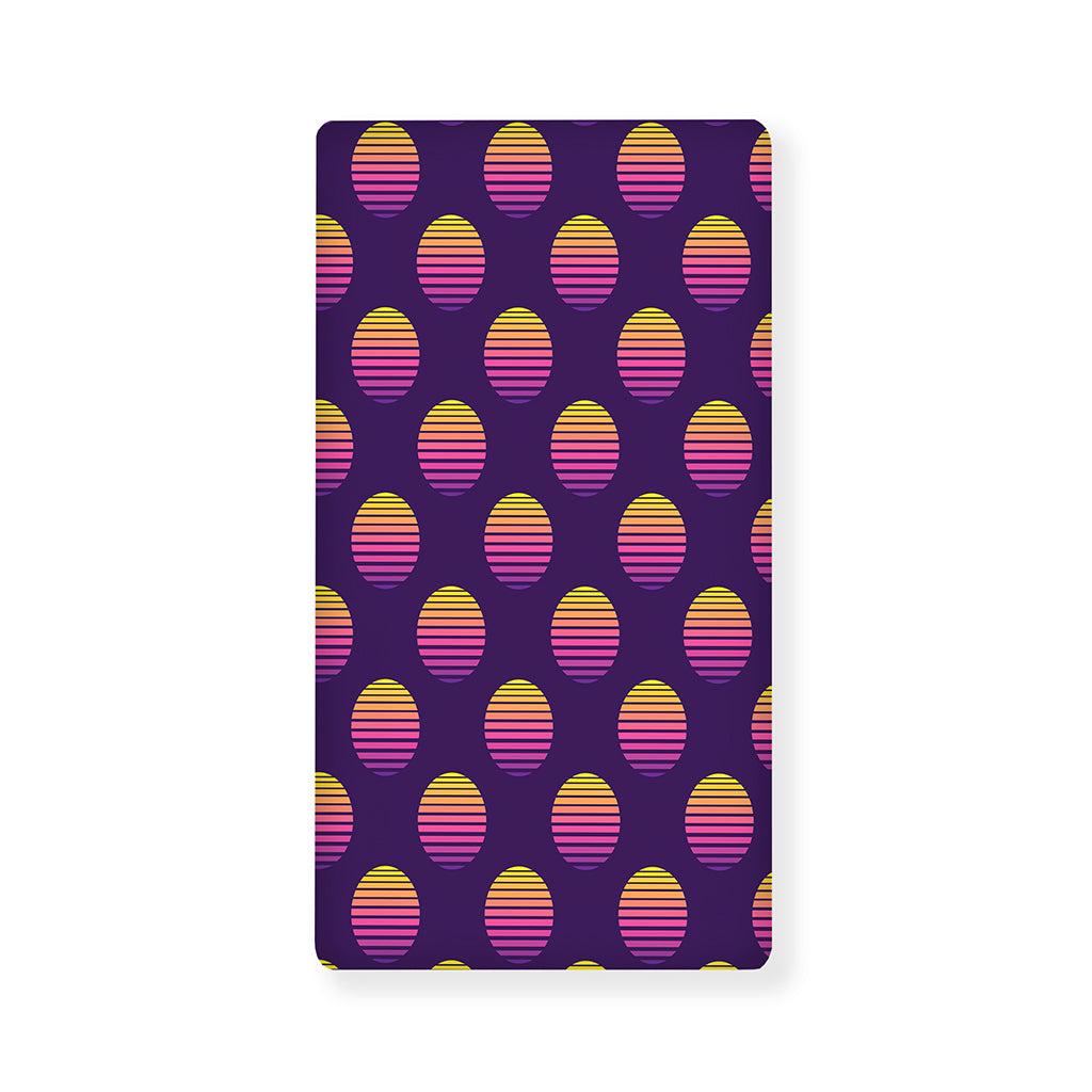 Retrowave Sunset Pattern Print Baby Crib Sheet
