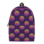 Retrowave Sunset Pattern Print Backpack