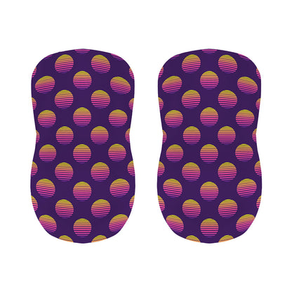 Retrowave Sunset Pattern Print Bar Stool Covers