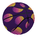 Retrowave Sunset Pattern Print Basketball