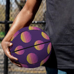 Retrowave Sunset Pattern Print Basketball