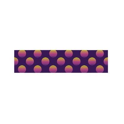 Retrowave Sunset Pattern Print Bed Runner