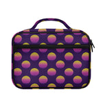 Retrowave Sunset Pattern Print Briefcase Bible Bag