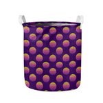 Retrowave Sunset Pattern Print Collapsible Laundry Basket