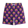 Retrowave Sunset Pattern Print Cotton Shorts