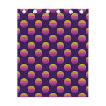 Retrowave Sunset Pattern Print Curtain