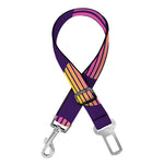 Retrowave Sunset Pattern Print Dog Seat Belt
