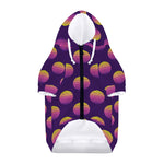 Retrowave Sunset Pattern Print Dog Zip Up Hoodie